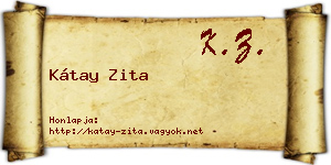 Kátay Zita névjegykártya